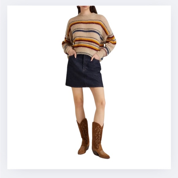 Isabel Marant Sweaters - Isabel Marant Étoile “Drussel” Striped Mohair-Wool Sweater
